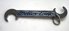 Vintage Miller Beer Miller Time Chrome Blue Keychain Wrench Tool Free Shipping