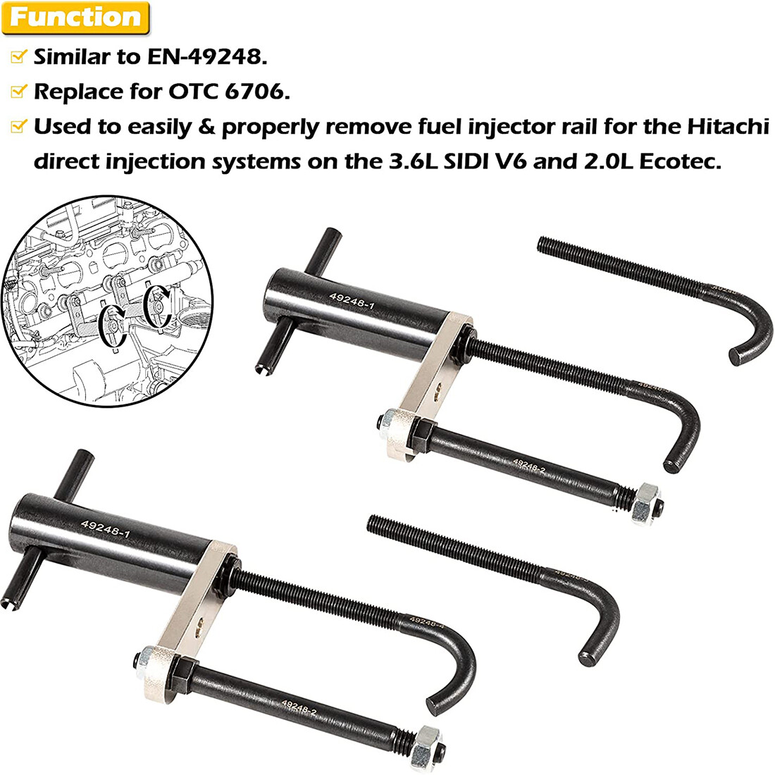 6706 Fuel Injector Rail Assembly Remover Tool EN49248 For Chevy GMC Cadillac GM eBay