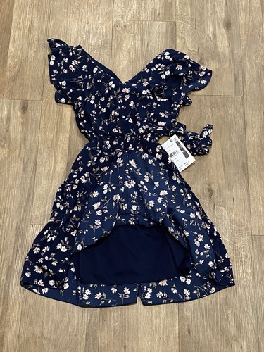 Love Nickie Lew-Smocked Waist Tiered Dress & Scrunchie-Girl’s Size: 7-Navy-NEW!! - Picture 5 of 20