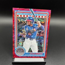 2025 Panini USA Baseball Stars and Stripes Red Swirl /125 #188 Dylan Minnatee