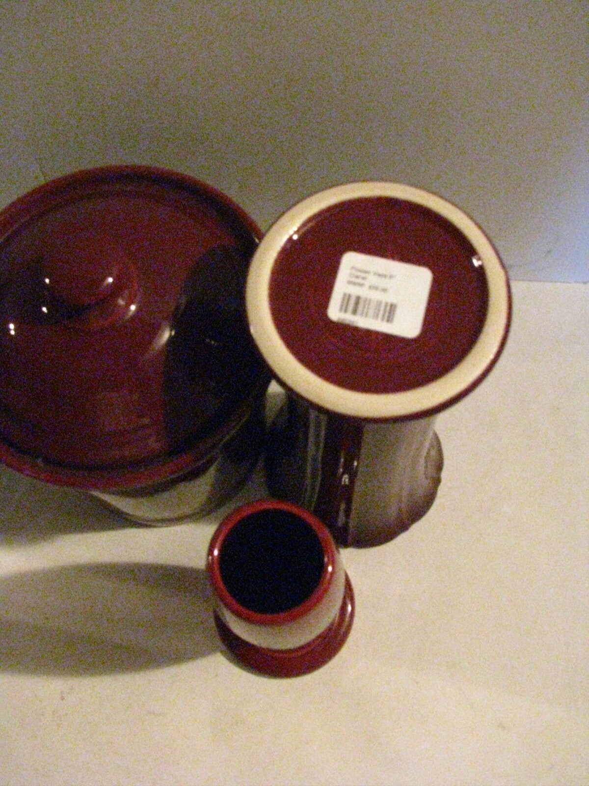 Fiestaware, Large Canister w/lid, Fiesta, Claret, Burgundy, VERY RARE
