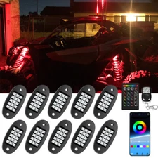For Can-AM Maverick X3 10x RGB LED Pods Rock Light Kit Underbody Glow Neon Lamp