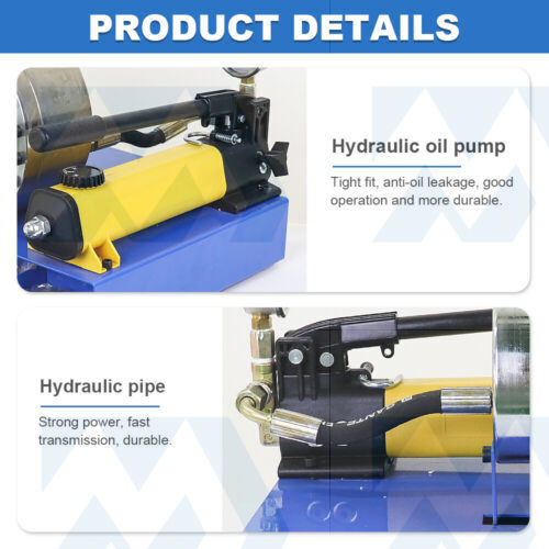 Hose Crimper Manual Hydraulic High Pressure Hose Pipe Crimping With 8 Set Dies - Bild 4 von 11