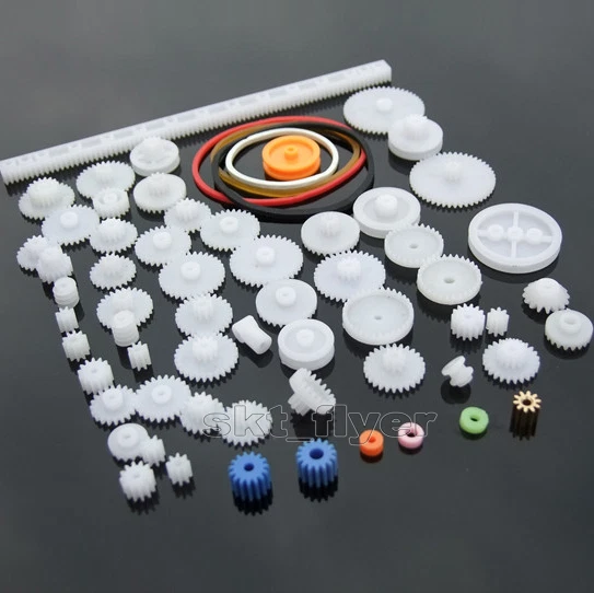 60pcs Plastic Motor Gears M0.5 Robotic Model Shaft Part Helicopter Car Trucks RC - Image 3 of 3