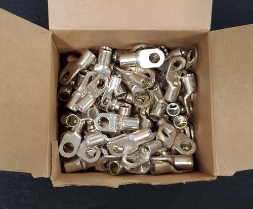 Thomas & Betts Sta-Kon (Qty 10) G973 Wire Ring Terminals #2 Stranded, 3/8" Bolt - Picture 3 of 3