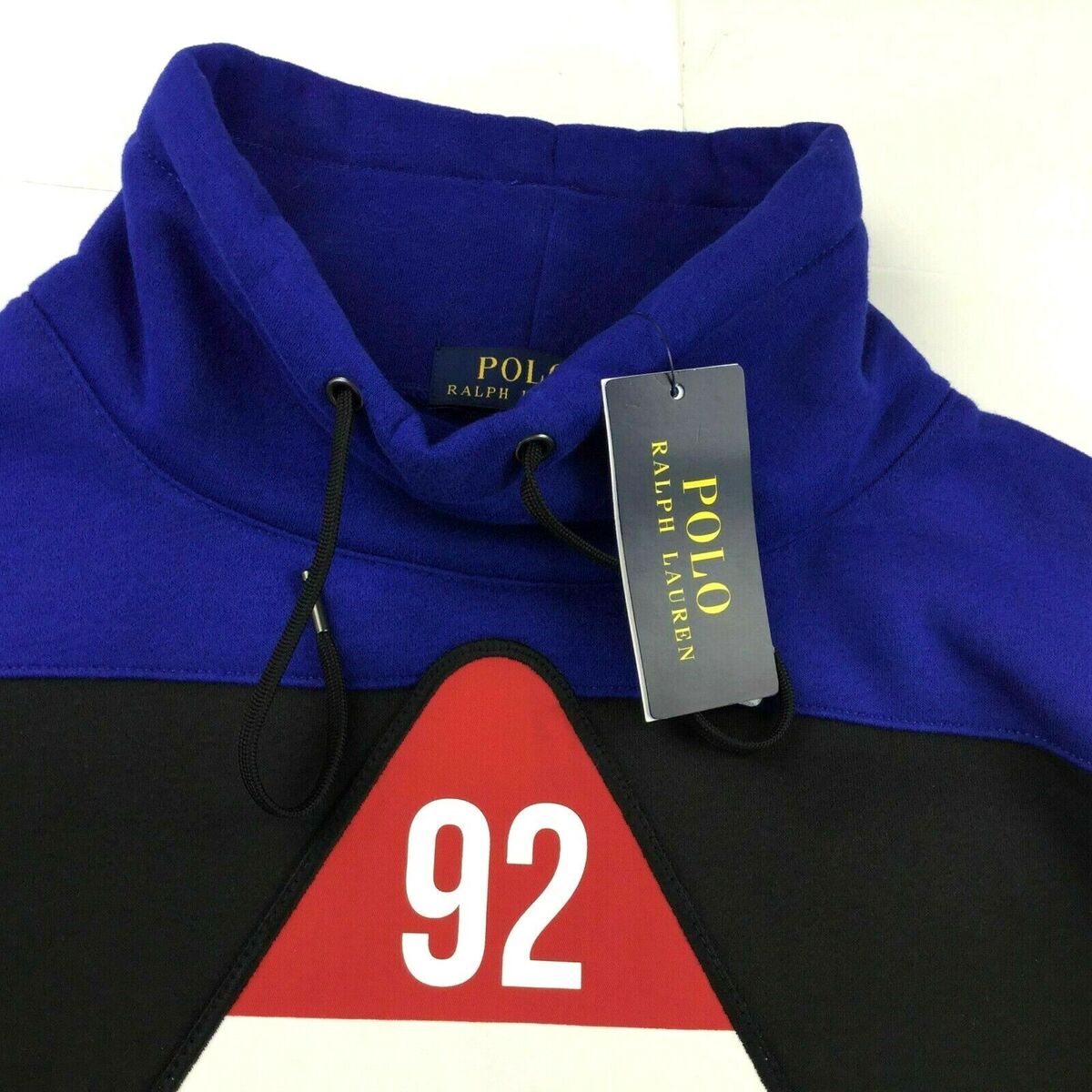 NWT Polo Ralph Lauren Men 3XB 92 Racing Color Block Fleece Sweatshirt Hi  Tech