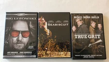 Jeff Bridges Movies - The Big Lebowski, Seabiscuit & True Grit DVDs