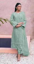 Green Beautiful Pakistani Suit Material
