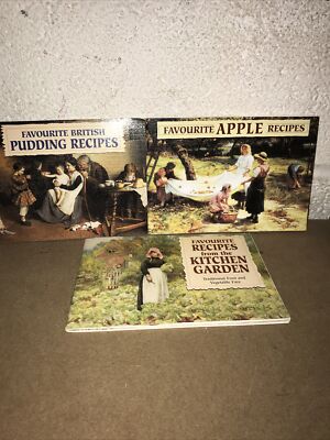 3 Recipe Books : Pudding : Apple : Kitchen Garden : Salmon Books