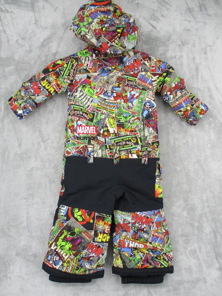 Marvel X Burton Traje de Nieve Niños 18-24 Meses Paseo en Seco Con Capucha Nieve Aislado Cremallera Foto 2 de 4