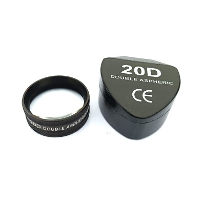 20D Aspheric Slit Lamp Lens In Black Plastic Box Optometry Deal