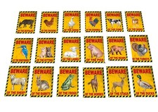 Beware of the animal Wildlife Farm sign Chickens, Pigs, Kittens, Stags, , Lambs