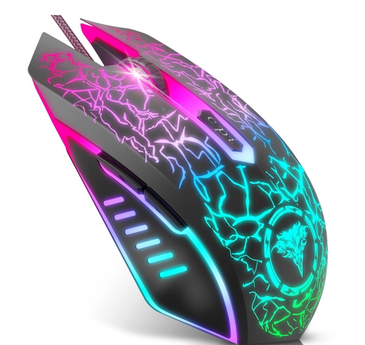 BENGOO Wired Mouse RGB New Unopened Side Buttons And DPI Adjuster
