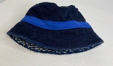 OLD NAVY BABY Toddler Bucket Sun Hat Blue /LT Blue Banded Size 12-18 MO Fish In