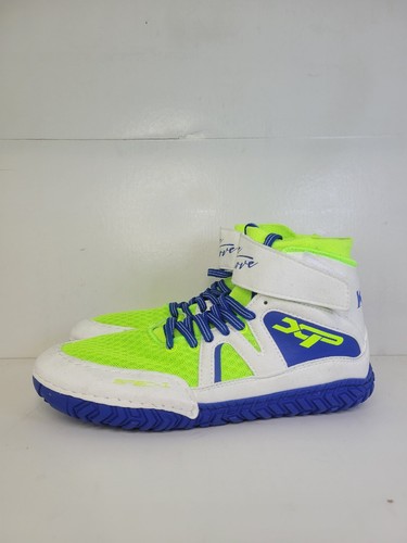 Xtreme Pro Wrestling Shoes Youth Sz 6 UK Sz 5 Aggresors Boxing Blue Green MMA - 第 3/6 張圖片