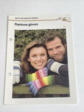 Rainbow Gloves Adult Size Marshall Cavendish Crochet Pattern