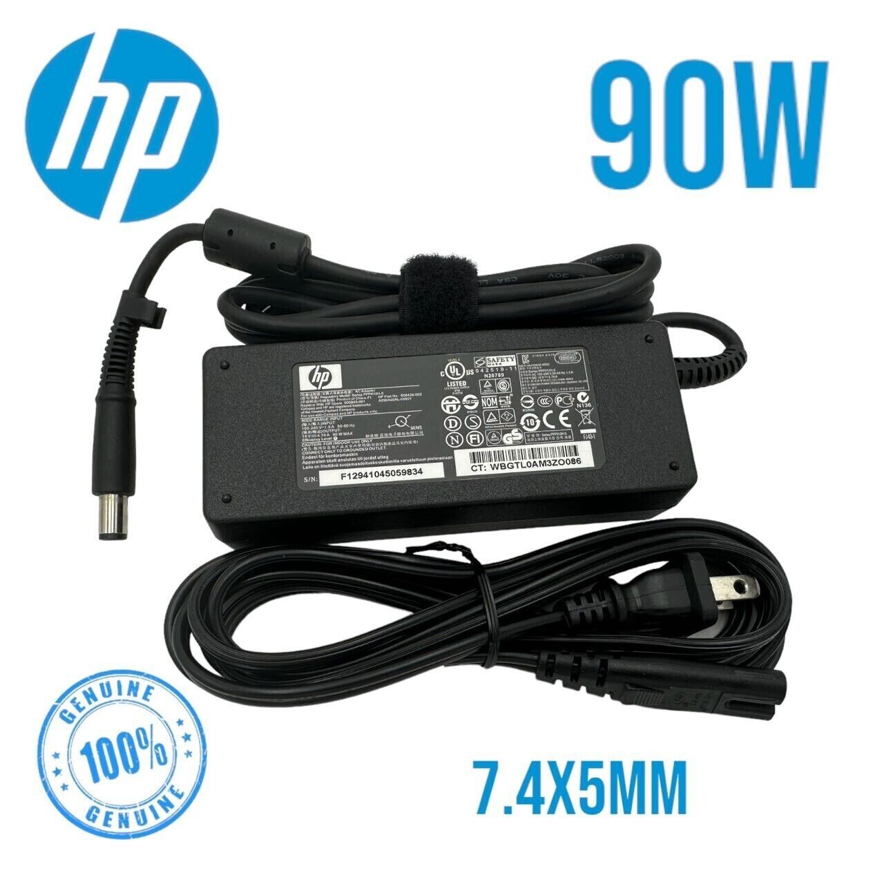 HP Slimline 260A114 260A129 Desktop PC 90W Power Supply Cord AC