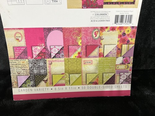 Colorbok Signature Paper Garden Variety Double-Sided 50 Scrapbooking Sheets NEW - Picture 10 of 19