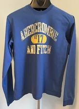 VTG Y2K Men’s Abercrombie & Fitch T-shirt Long Sleeve A&F Blue Small
