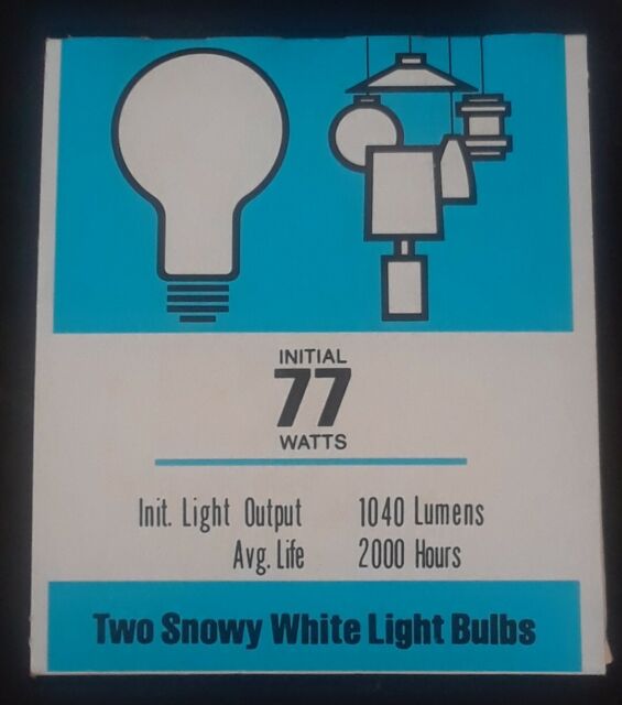 Vintage Commonwealth Edison 77W Snowy White Light Bulb (2 Pack) eBay