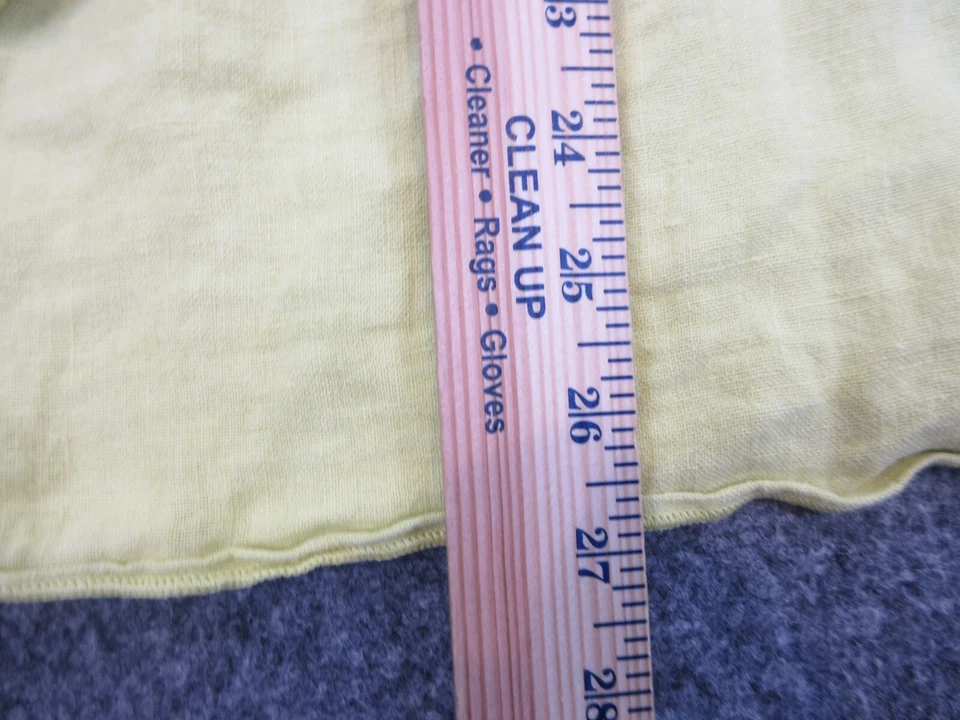 Женская рубашка Fenini очень большая желтая зеленая повседневная для улицы пляжа льняная дамская - Изображение 4 из 4