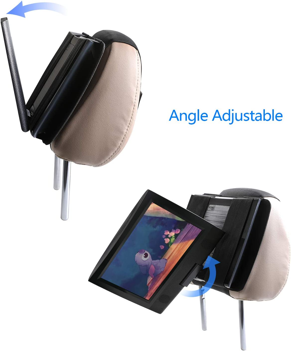 DVD Player Headrest Mount Swivel & Flip, 711 Inch Portable Holder eBay