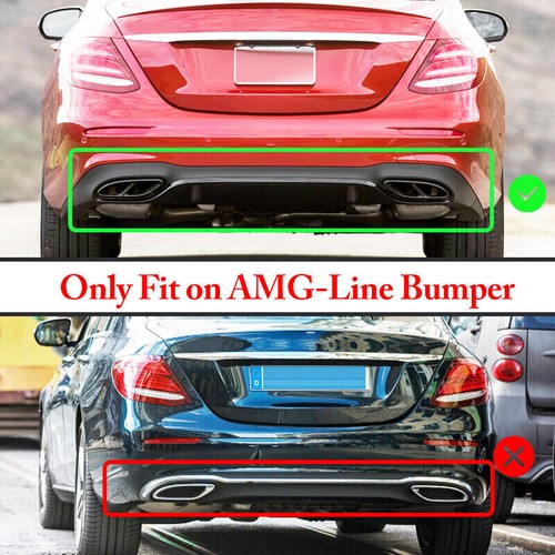 For Mercedes-Benz E-Class W213 E300 E53 Style 2016-20 Carbon Look Rear Diffuser - Picture 2 of 15