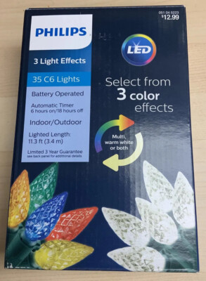 Philips 3 Light Effect C6 Battery Operated LED Lights
