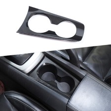 Console Water Cup Holder Panel Cover Trim For Chevy Camaro 2010-15 Carbon Fiber