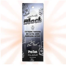PRO TAN UNBELIEVABLY BLACK BRONZER SUNBED TANNING ACCELERATOR LOTION TRIAL SIZE 