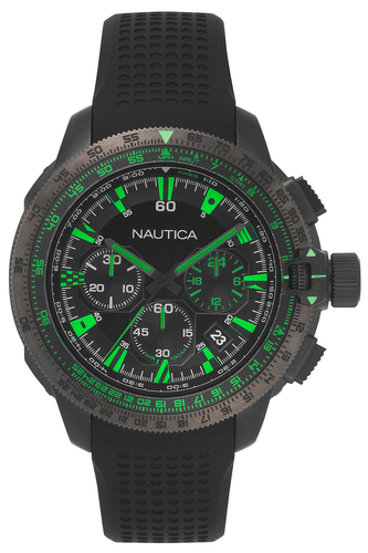 Nautica MISSION BAY NAPMSB002 Acciaio Gomma Crono Regolo Calcolatore WR 10  atm | eBay