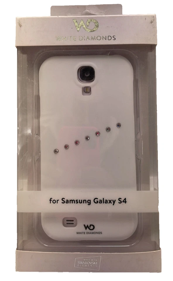 Funda Cristal Diamantes Blancos para Samsung Galaxy S4 - Faja Blanca Foto 2 de 4