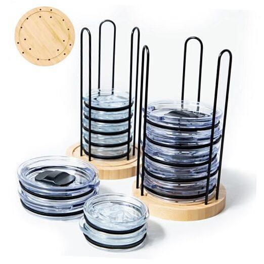 2PC Tumbler Lid Organizer, Detachable Cup Lid Organizer for Simple Modern