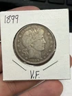 (1) Beautifully Toned Antique 1899-P Barber Half Dollar VF-VERY FINE Silver Coin