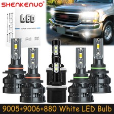 For GMC Sierra 1500HD 2500HD 3500 2001-02 LED Headlights Bulb Hi Lo Fog Light Z8