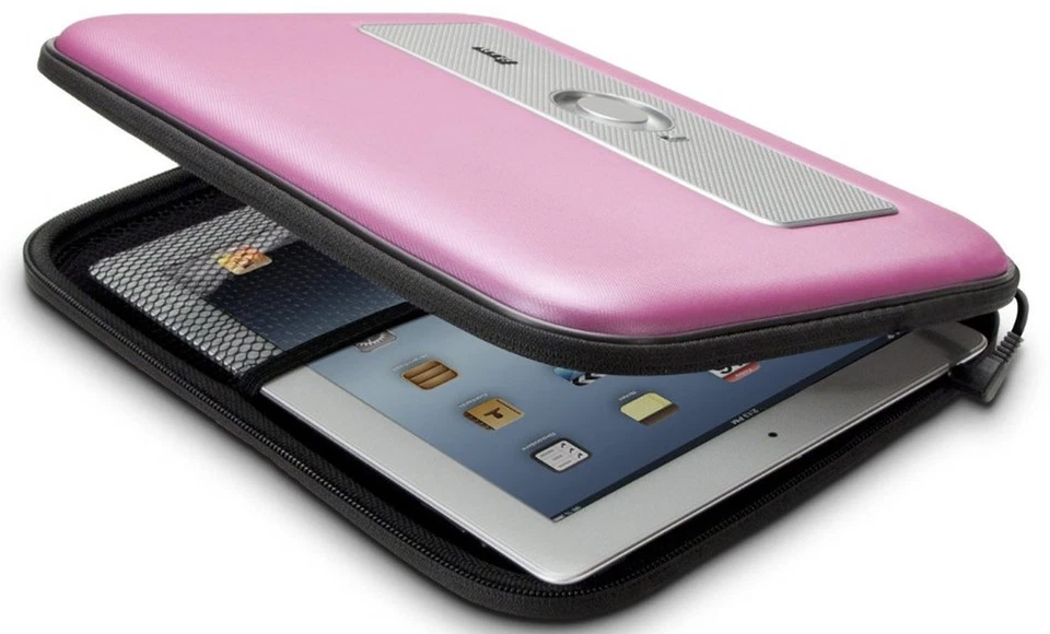 iLuv PINK Powered Travel Speaker Protective Zipper Case for iPad 2 3 4 Tablets - Image 4 of 4