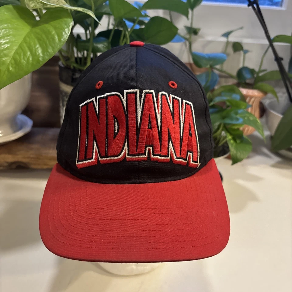 DE COLECCIÓN Indiana Hoosiers IU Gorra Snapback Logo 90s Twins Enterprise NCAA Foto 3 de 4