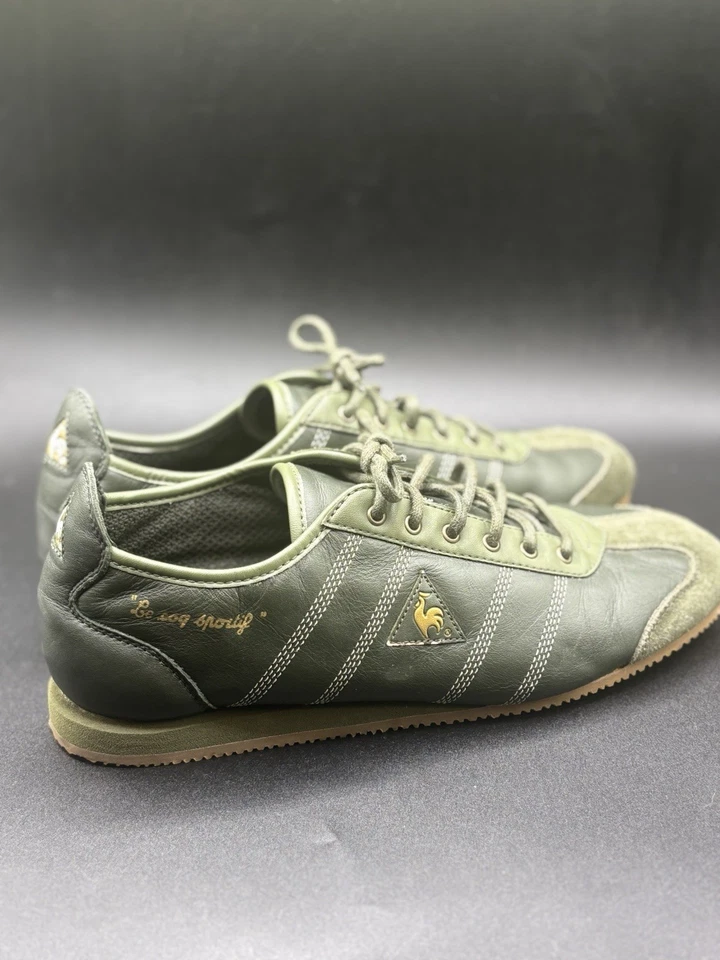 Zapatilla deportiva de cuero verde musgo Le Cop Sportif Escrime para hombre 8,5 Foto 4 de 4