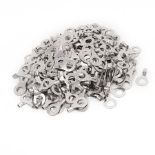 250Pcs Non-Insulated Ring Terminal Cable Connector 0.8" Long for AWG16-14 Wire