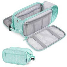Toiletry Bag for Men , Hanging Travel Dopp Kit Organizer, PU Leather Water-Re...