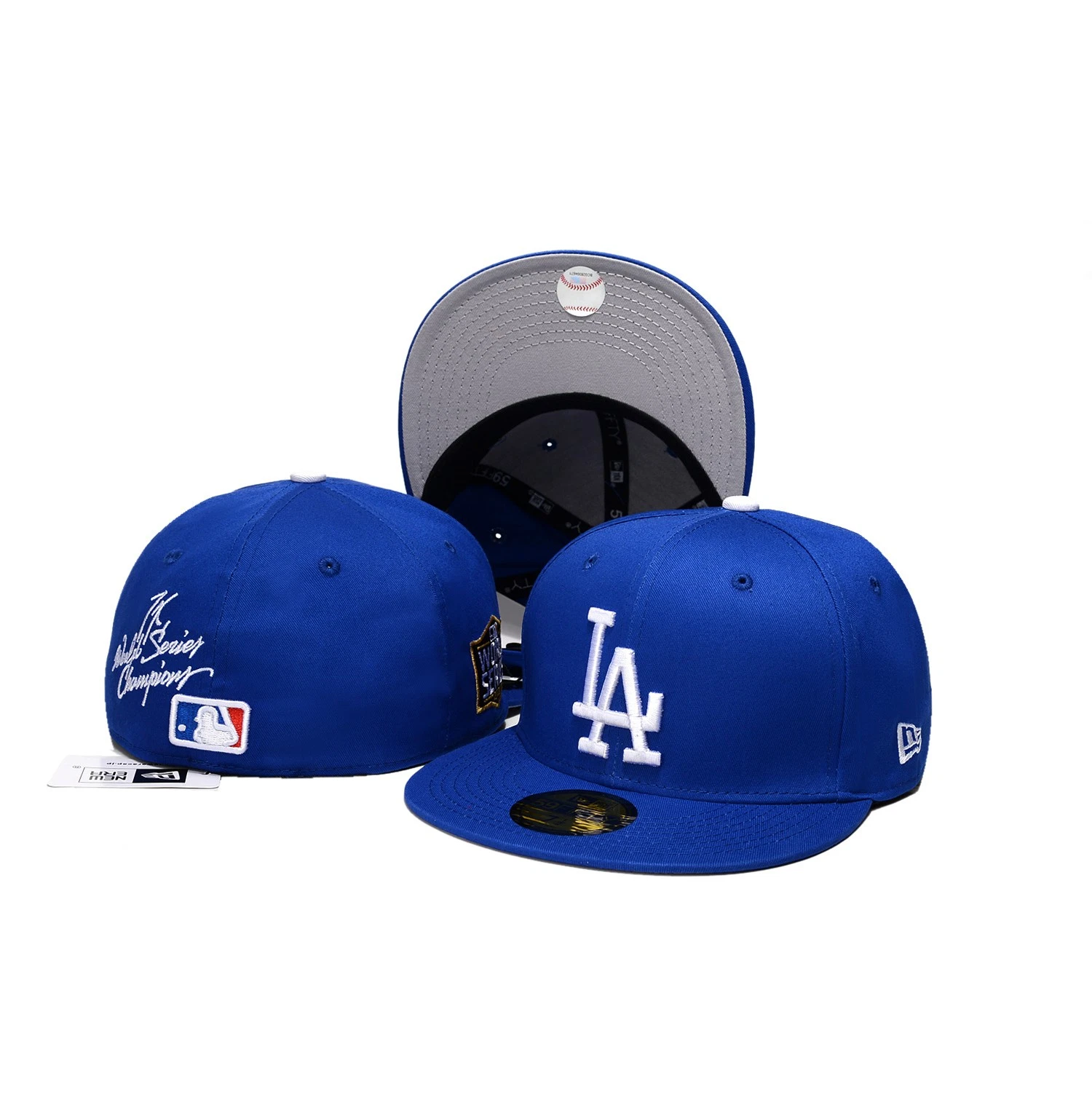 Los Angeles Dodgers 59FIFTY Fitted Hat World Series Champions Blue Baseball