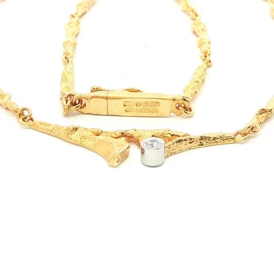 Diamant Collier Lapponia 750 Gelbgold 18K 12,7g - Bild 1 von 4