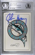 BAS 1992 Donruss Bonus Cards Miami Marlins Florida Team #BC8 Authentic Auto ow6