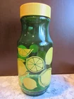 VINTAGE REALEMON ANCHOR HOCKING GREEN GLASS JUICE LEMONADE CARAFE PITCHER JAR