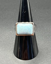925 sterling silver Larimar ring size 7