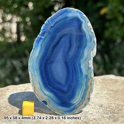 Achatscheibe (blau) 100 % echte spirituelle Heilung Mineral Kristall Stein RST059