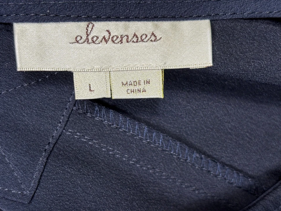 Elevenses Romper Womens Size L Utility Overalls Shorts Pockets Anthropologie - Image 3 of 4