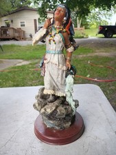 Vintage Ceramic Native American Indian Statue Figure