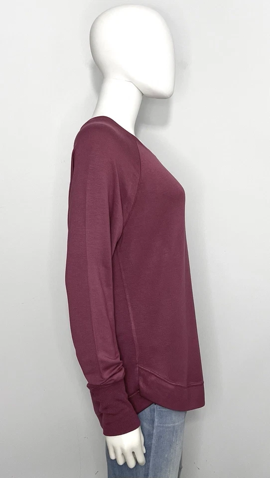 Sudadera Athleta Mujer M Terracota Cuello Redondo Pullover Manga Larga Foto 3 de 4