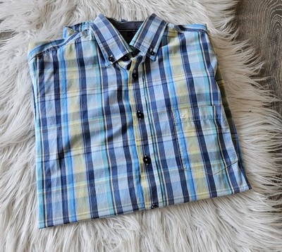 Langarmhemd Herren ~kariert~ Casa Moda Gr. M 39/40 türkis